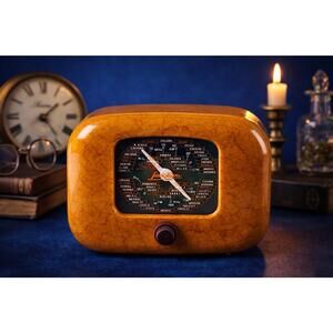 Miniature Italy Radio Savigliano Ovetto 103 AM FM Retro Burl 1940 Replica